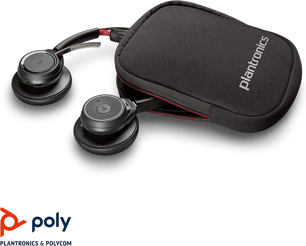 Plantronics Voyager Focus UC Poly Bluetooth Dual-Ear Headset with Boom Mic, Active Noise Canceling Z34676