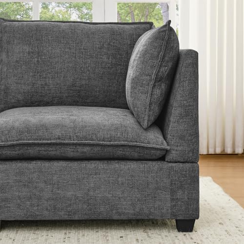 Oversized Modular Sectional Sofa with Movable Ottoman E909