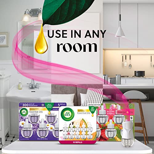 Air Wick Plug in Scented Oil Refill, 7ct, Lush Honeysuckle & Raspberry P46956