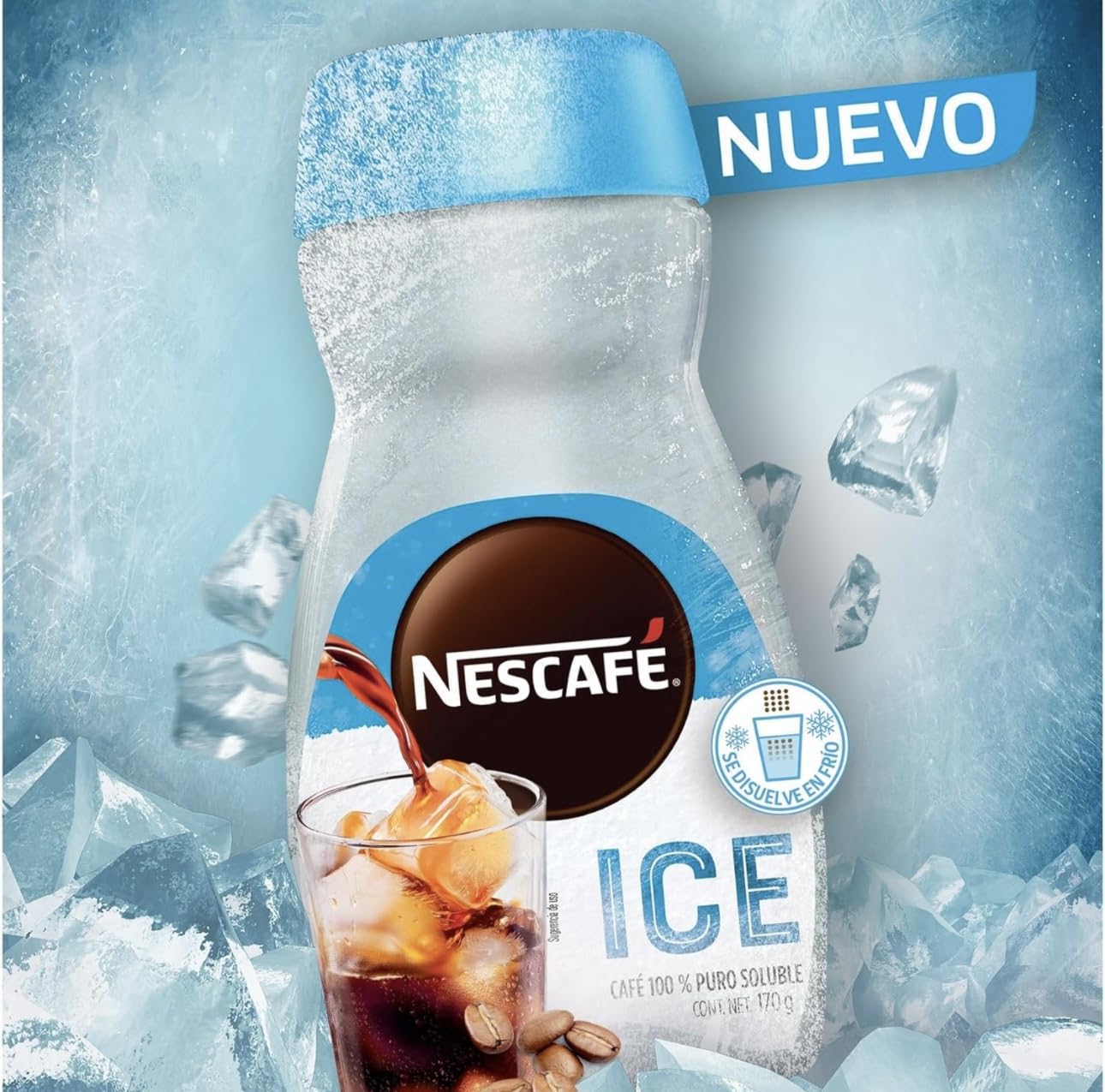 Nescafe Ice Instant Iced Soluble Coffee 170g Dark Roast N351342