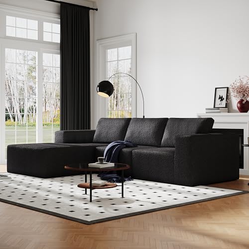 Cloud Modular Sectional Couch with L-Shape Chaise, White D960714