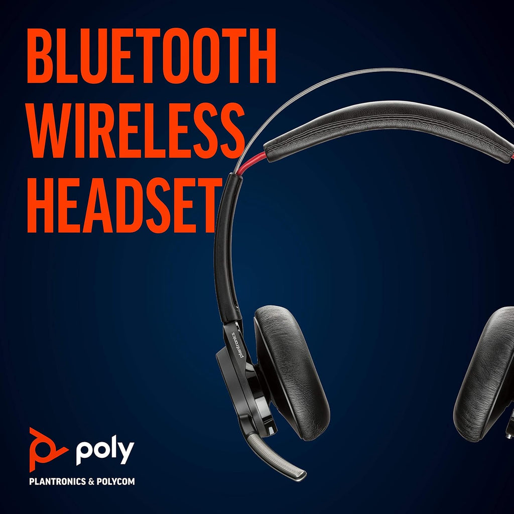 Plantronics Voyager Focus UC Poly Bluetooth Dual-Ear Headset with Boom Mic, Active Noise Canceling Z34676