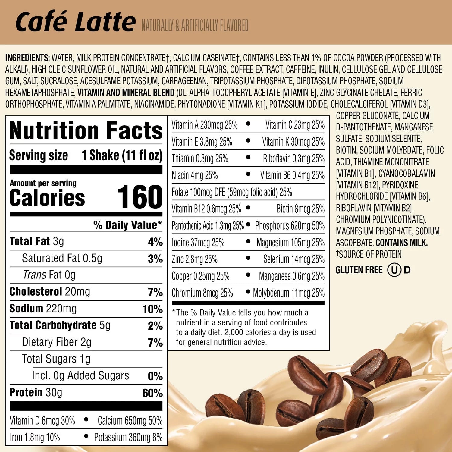 Premier Protein Café Latte High Protein Shake, 11 fl oz, 15 Pack N7345