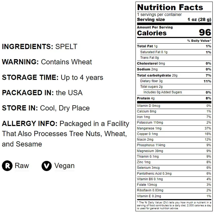 Spelt Berries, 10 Pounds – Rich in Fiber, Protein, and Iron J9669