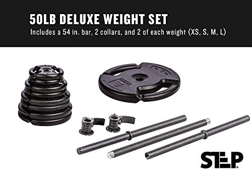 Club Quality 4-Weight Deluxe Barbell Set by Step Fitness Z720419
