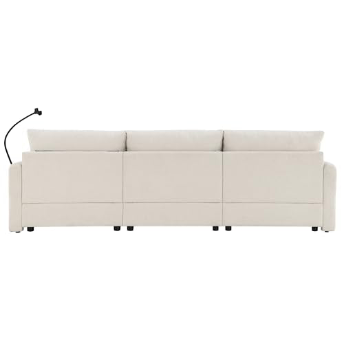Oversized Modular Sectional Sofa with Movable Ottoman E909