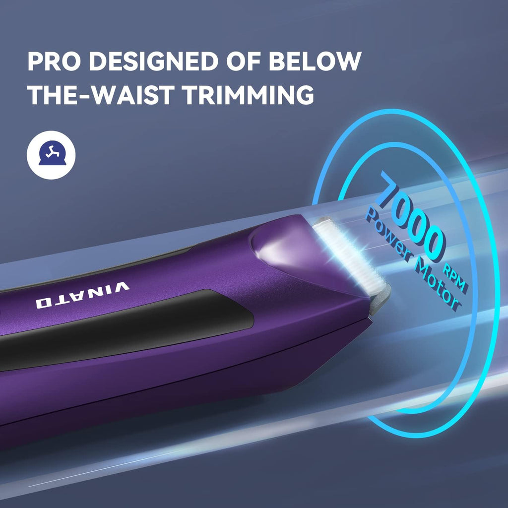 Electric Body Hair Trimmer for Men, Waterproof Ball Shaver with USB Recharge Dock L363