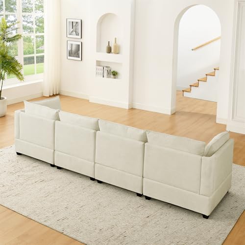 Oversized Modular Sectional Sofa with Movable Ottoman E909