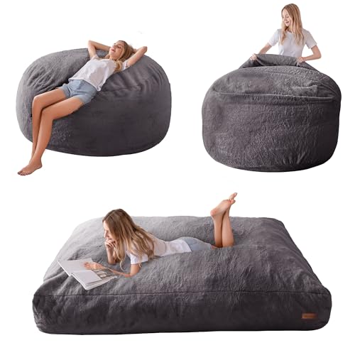 MAXYOYO Giant Bean Bag Chair Bed for Adults, Convertible Floor Sofa G466
