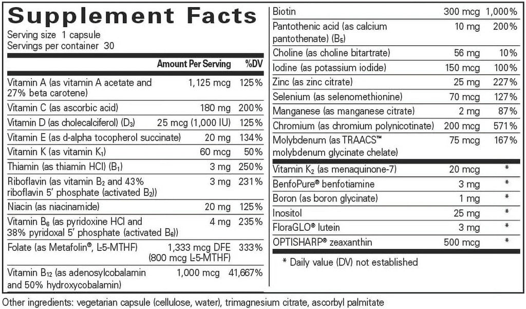 Pure Encapsulations PureGenomics Multivitamin, 30 Capsules V990880