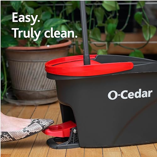 O-Cedar EasyWring Microfiber Spin Mop Bucket System J4807