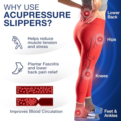 LOVE, LORI Plantar Fasciitis Acupressure Slippers Reflexology Foot Massager W7102