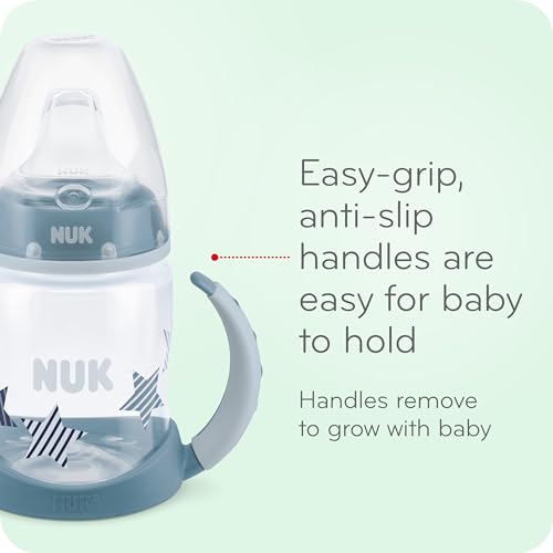 NUK Learner Cup 5 Oz, BPA Free Spill Proof Sippy Cup, 2 Count N57380