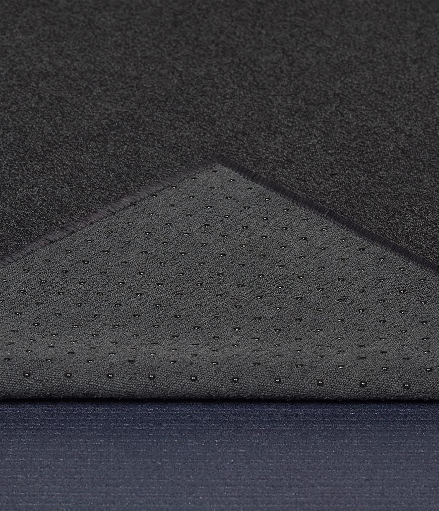 Manduka Yoga Towel for Mat Nonslip Quick Dry Hot Yoga 72 Inch Onyx F67857
