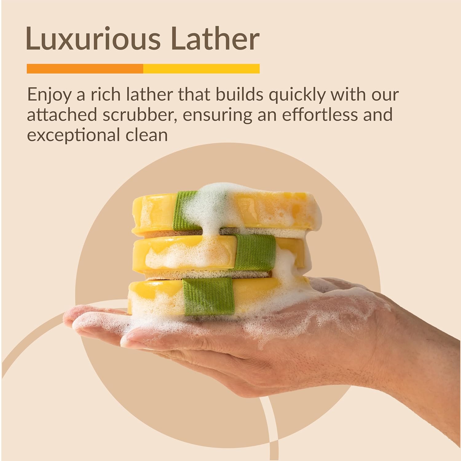Yoove Turmeric and Kojic Acid Soap with Exfoliating Scrubber, 3-Pack P284