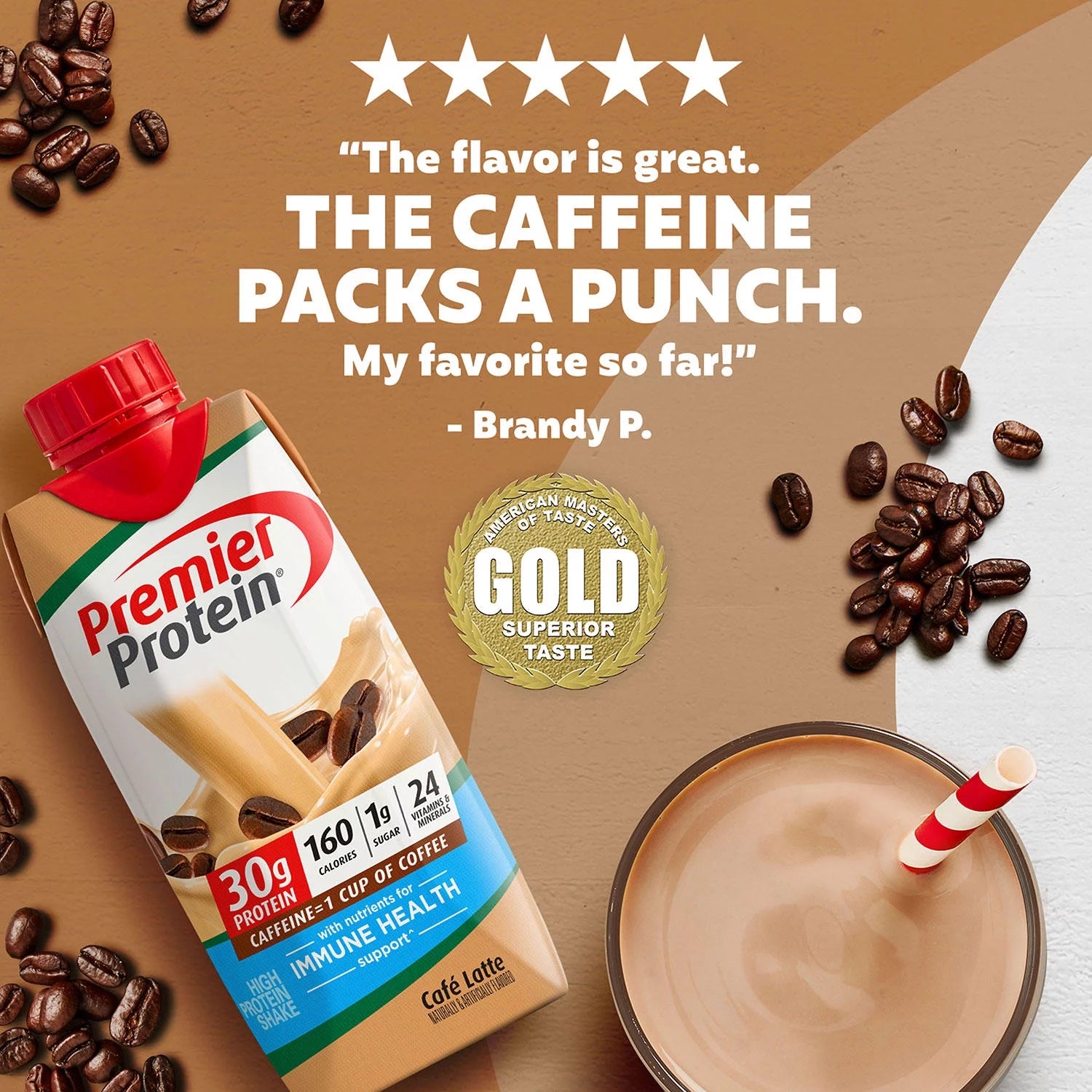 Premier Protein Café Latte High Protein Shake, 11 fl oz, 15 Pack N7345