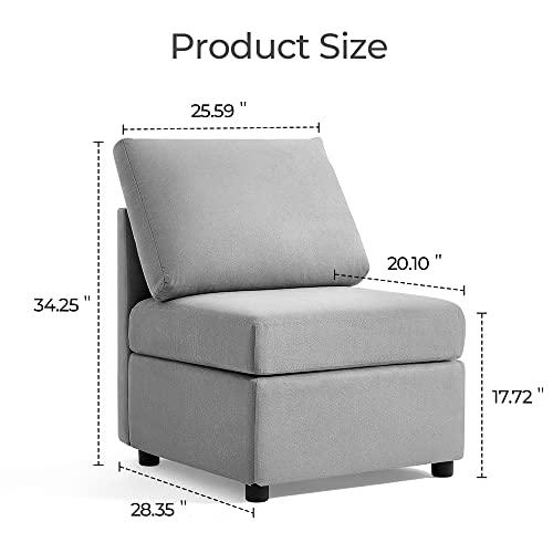 LINSY HOME Modular U Shaped Sectional Sofa with Storage, Blue M8981