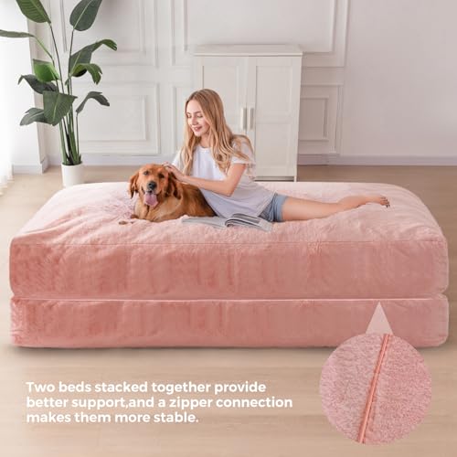 MAXYOYO Giant Bean Bag Chair Bed for Adults, Convertible Floor Sofa G466