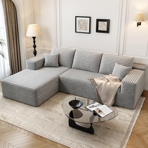 Cloud Modular Sectional Sofa with Ottoman, U Shaped, Black M332378