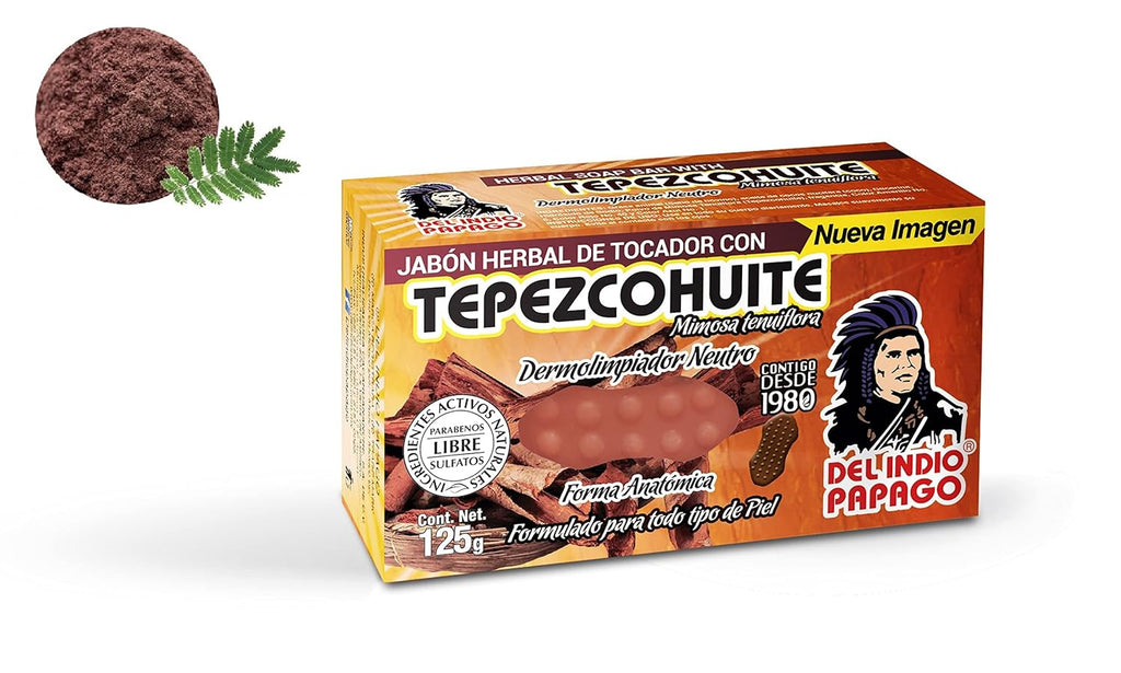 Del Indio Papago Neutral Soap with Tepezcohuite 125g 5 Pack U481651
