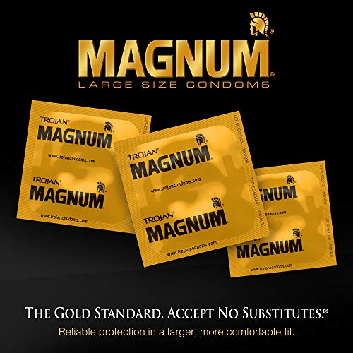 Trojan Magnum Lubricated Condoms, 3 Count M267