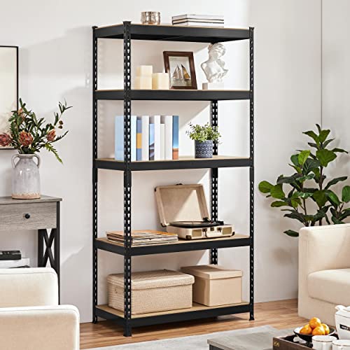 Yaheetech 5-Tier Heavy Duty Garage Shelving Unit, Adjustable Metal Storage Rack, Blue J339478