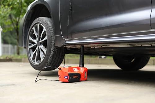 12V 5 Ton Electric Car Jack with Integrated Tire Pump for SUV Truck Sedan X6558