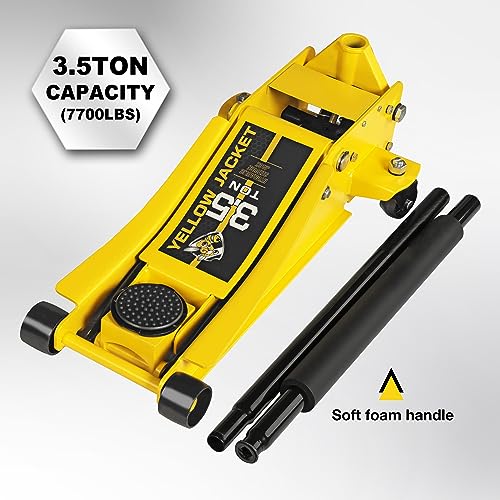 YELLOW JACKET 2.5 Ton Trolley Jack with Carrying Case, 5500 lb Capacity N593266