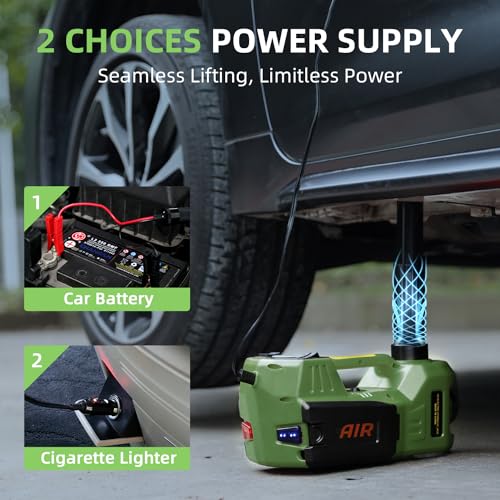 12V 5 Ton Electric Car Jack with Inflator Pump for SUV Sedan MPV Y442659