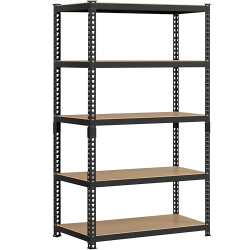Yaheetech 5-Tier Heavy Duty Garage Shelving Unit, Adjustable Metal Storage Rack, Blue J339478