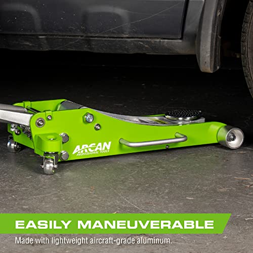 ARCAN Tools 3-Ton Quick Rise Aluminum Floor Jack with Dual Pump Pistons I786