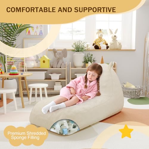 COMAX Unicorn Bean Bag Chair for Kids with Filler, Pink H562644
