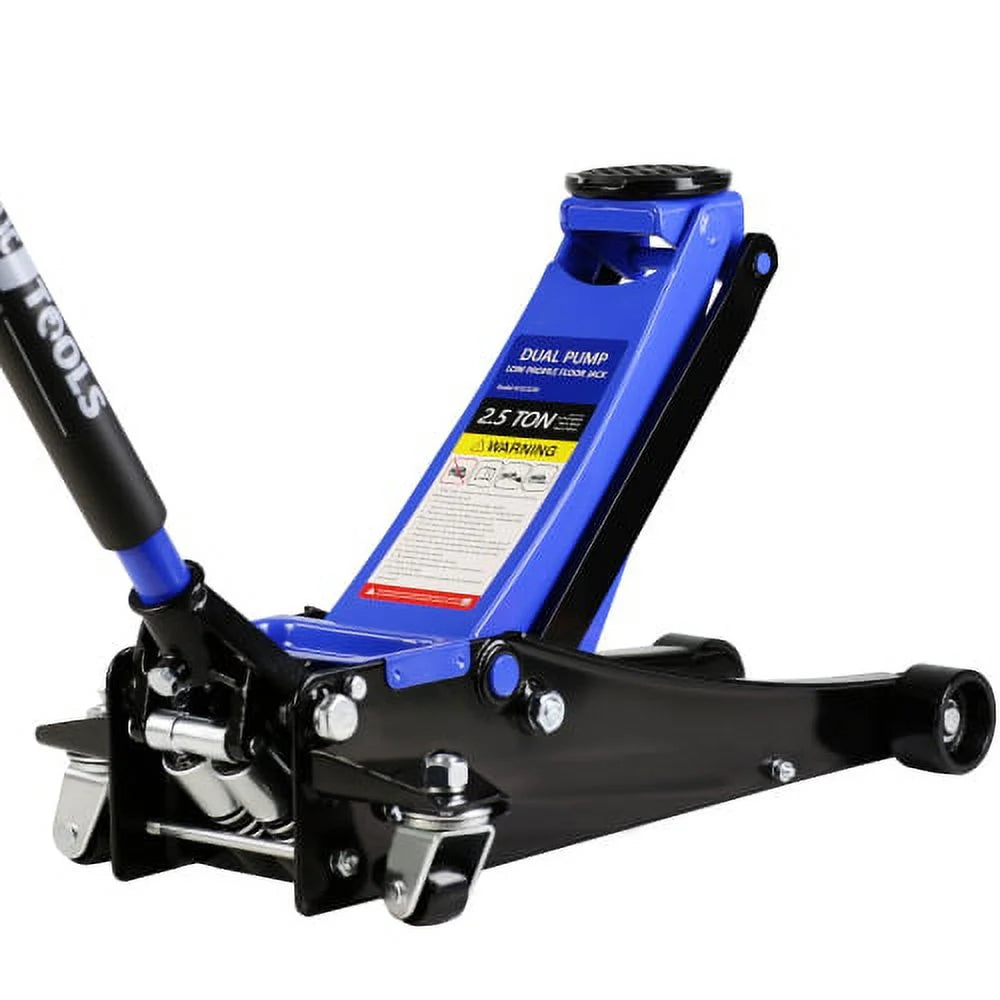 2.5 Ton Low Profile Steel Floor Jack with Dual Pistons N66119