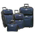 Travel Select Amsterdam Expandable Rolling Upright Luggage, Burgundy, 8-Piece Set
