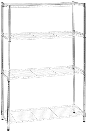 Amazon Basics 5-Shelf Adjustable Steel Wire Rack Storage Shelving, Chrome H984310
