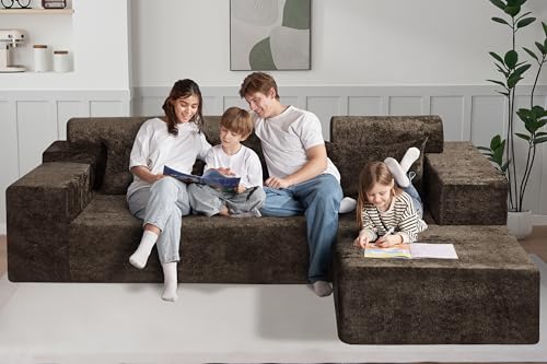 HABUTWAY 105" L-Shape Modular Sectional Sofa, Grey Velvet G848557