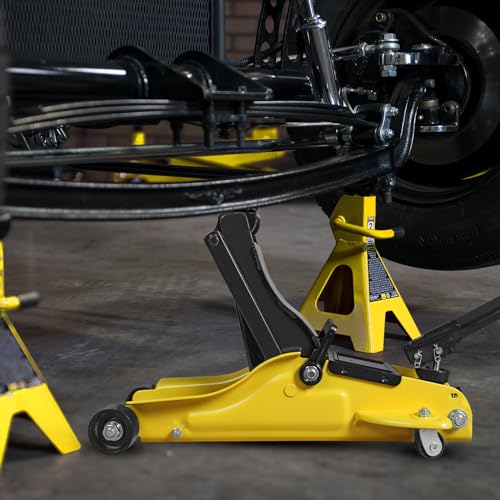 YELLOW JACKET 2.5 Ton Trolley Jack with Carrying Case, 5500 lb Capacity N593266