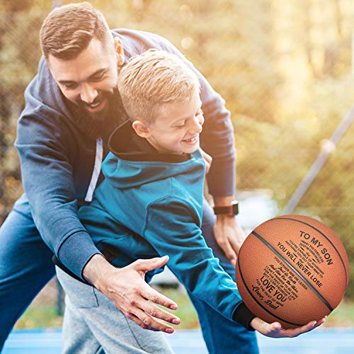 Personalized Engraved 29.5 Inch Basketball Gift for Son Grandson X2036