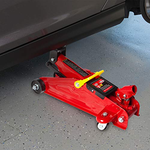BIG RED Torin Hydraulic Trolley Floor Jack with Storage Case, 1.5 Ton Capacity, Black J906585