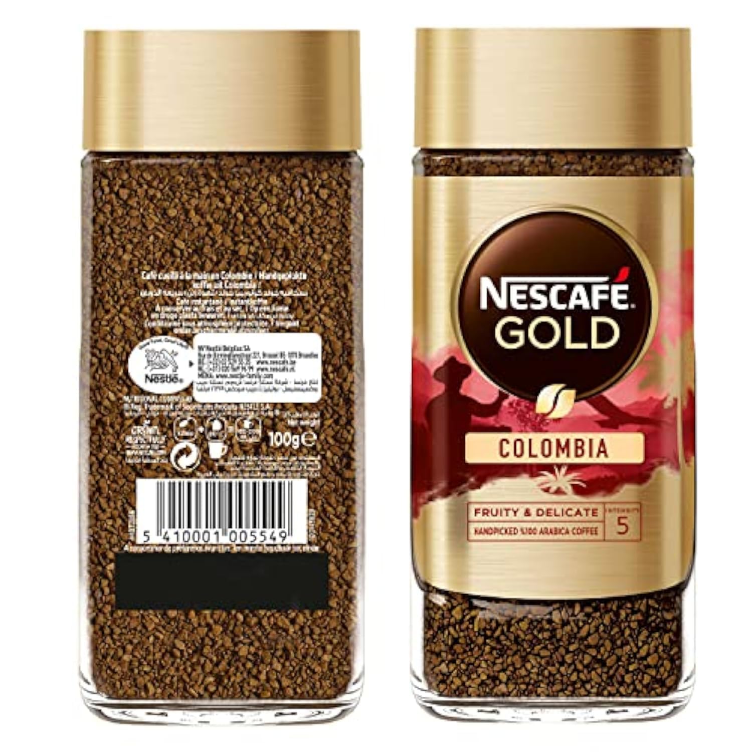 Nescafe Gold Colombia instant coffee 100% arabic coffee 100 gm / 3.52oz