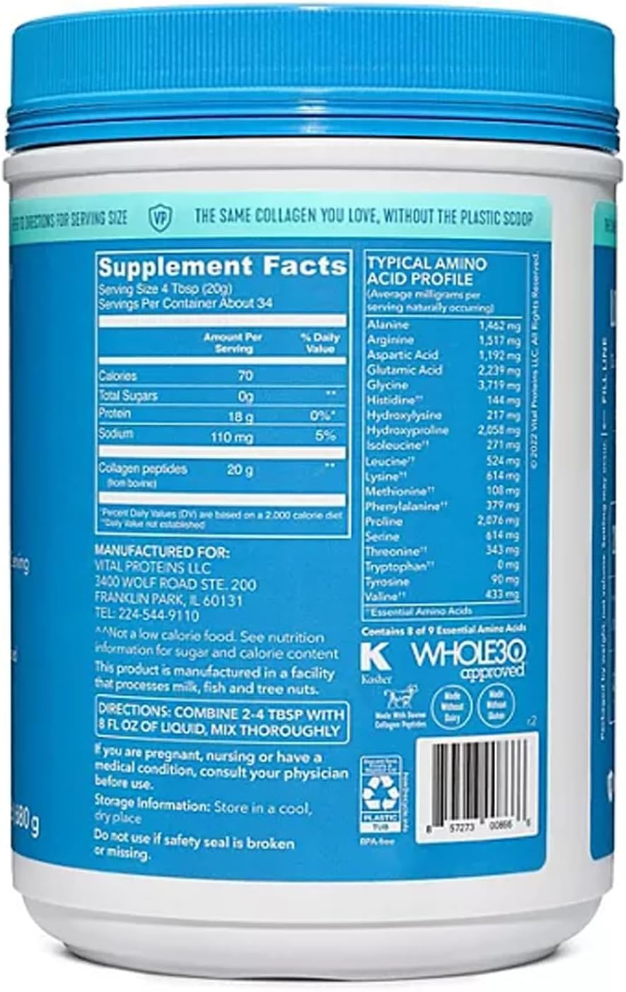 Vital-Proteins Collagen Peptides Powder, Unflavored, 24 oz T782
