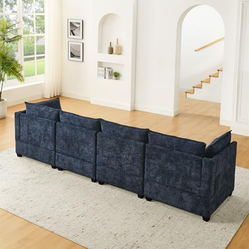 Oversized Modular Sectional Sofa with Movable Ottoman E909
