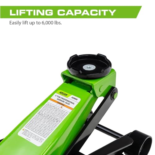 ARCAN Tools 3-Ton Quick Rise Aluminum Floor Jack with Dual Pump Pistons I786