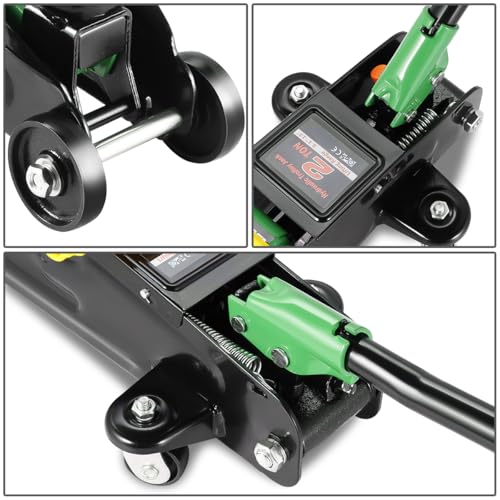 DNA MOTORING Floor Jack 3 Ton Low Profile Heavy Duty Hydraulic Car Jack, Black T11604