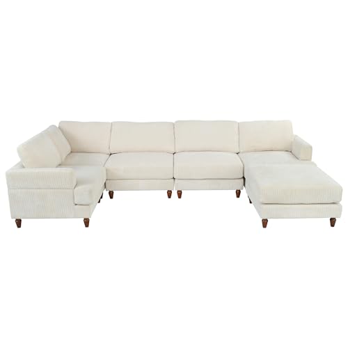 Oversized Modular Sectional Sofa with Movable Ottoman E909