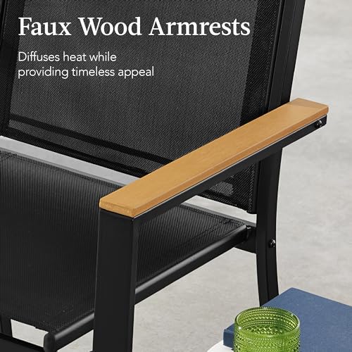 Best Choice Products 4-Piece Textilene Patio Conversation Set with Steel Frame, Taupe/Charcoal T8603