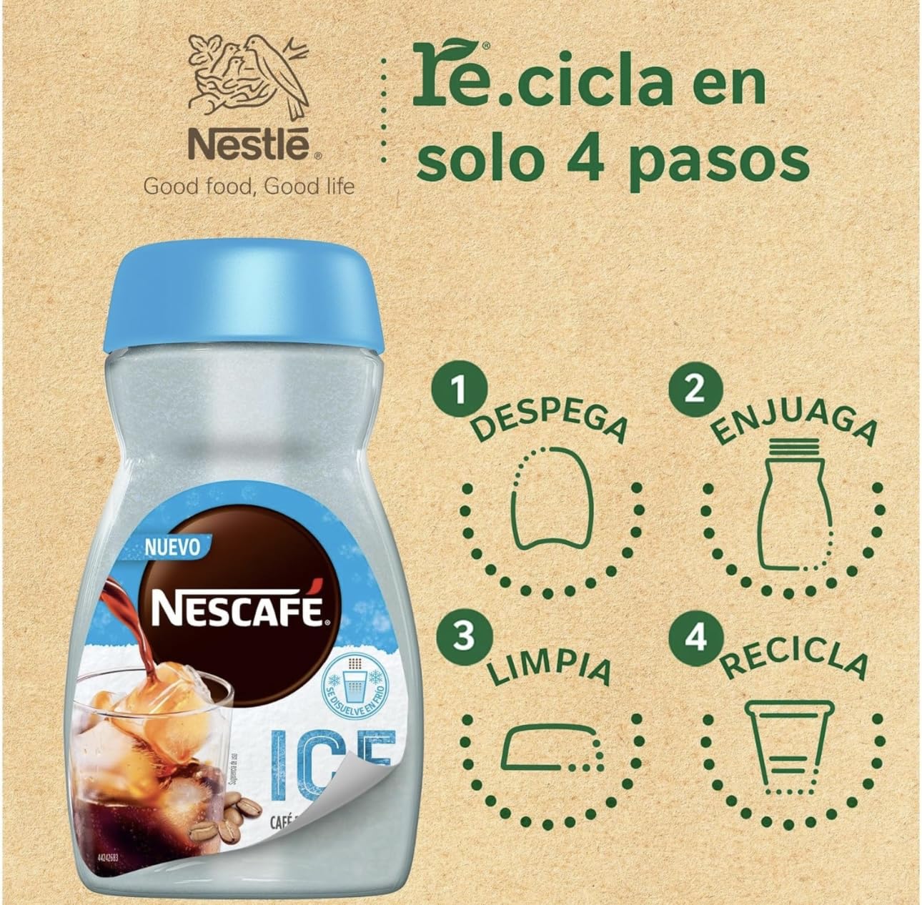 Nescafe Ice Instant Iced Soluble Coffee 170g Dark Roast N351342