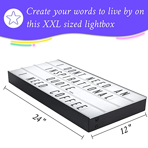 My Cinema Lightbox Mini Rainbow Color Changing Letter Board Sign with 100 Letters and Symbols G21040