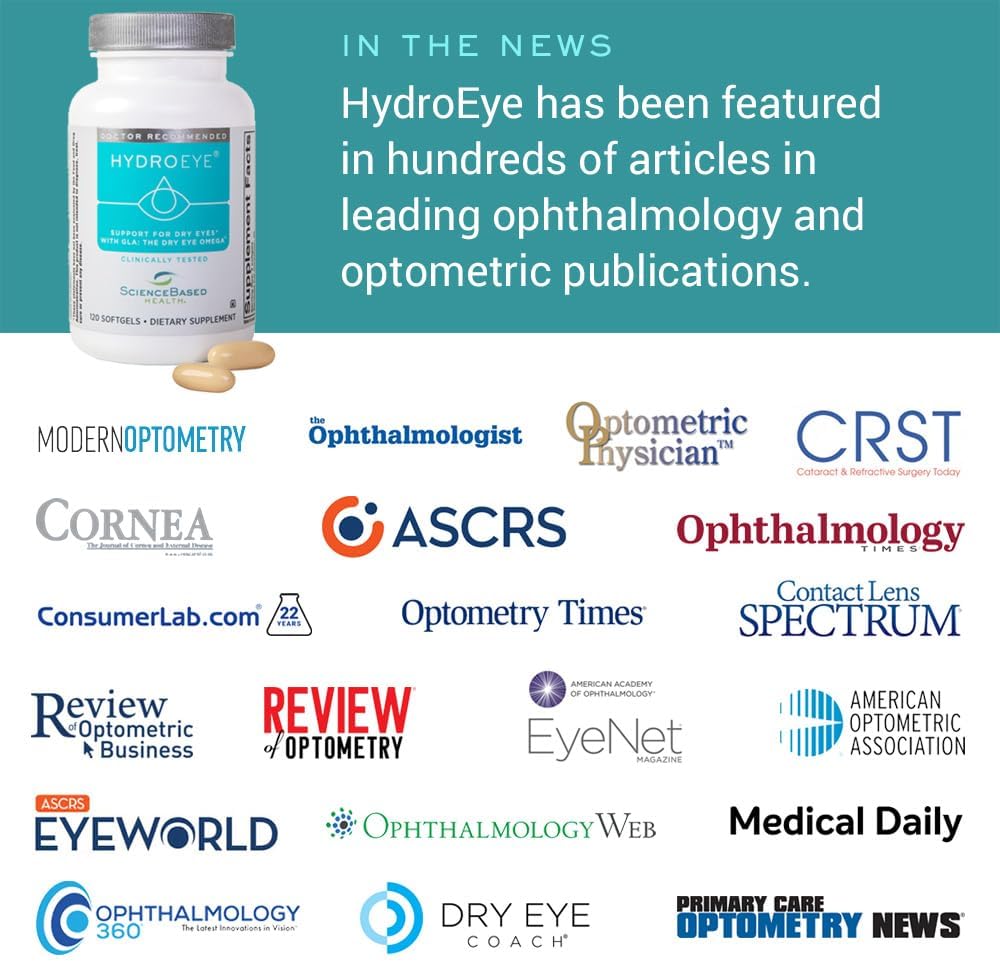 HydroEye Softgels - Dry Eye Relief - 120 Count D620
