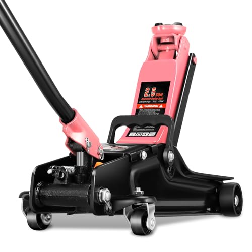 Auto Dynasty 4 Ton Low Profile Floor Jack, Heavy Duty Steel Hydraulic, Yellow B7990
